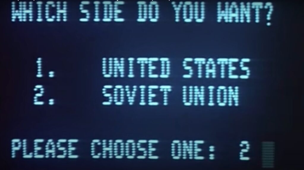 Кадр з фільму War Games (1983)