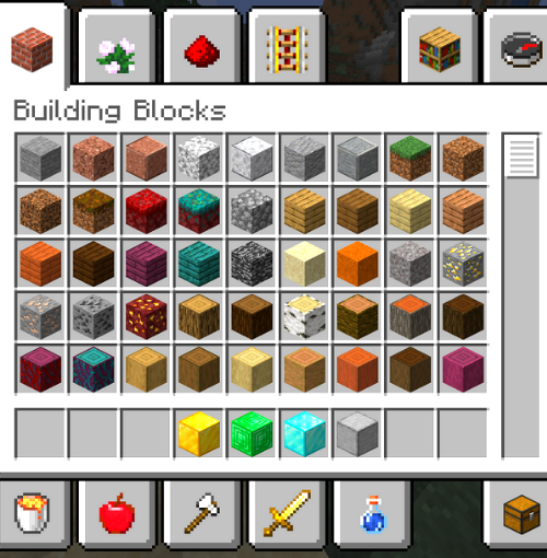 Табличка з інвентарем у Minecraft. 