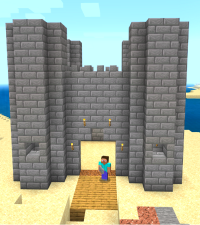 Безпечне Місце, що виглядає як замок у Minecraft